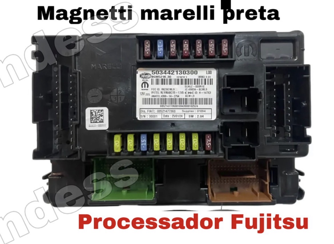 BCM Magneti Marelli preta equipada com processador Fujitsu.
