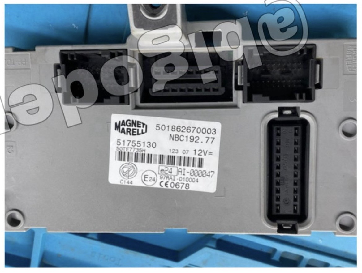 Identificação da BCM Magneti Marelli NBC192.77 utilizada no Fiat Stilo.